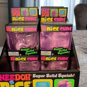 Nee Doh Nice Cube Super Solid Squish Toy Purple